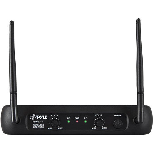 Pyle Pro PDWM2135 Sistema Micrófono Inalámbrico VHF 2 Mics 165 pies alcance