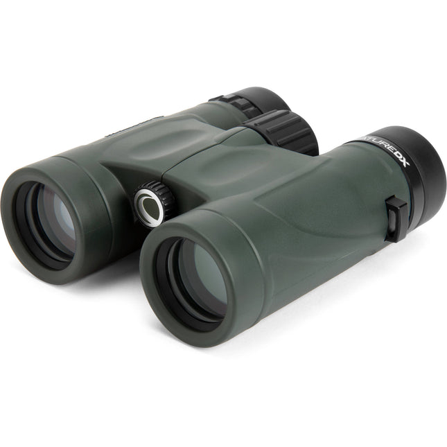 Celestron 8x32 Prismáticos Nature DX con enfoque cercano de 6.5 pies y visión gran angular 59°
