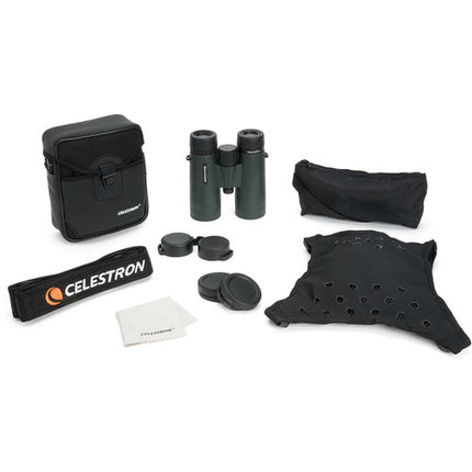 Celestron 8x42 TrailSeeker Prismáticos con 65° Ángulo de Visión y 6.5 ft Enfoque Cercano Estabilizador Incluido