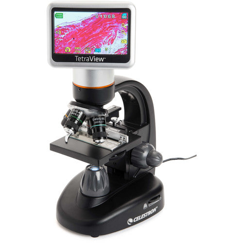 Celestron TetraView 5.0MP Microscopio Digital Inalámbrico 4.3" LCD 400x