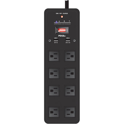 ART PDS8u Protector de sobretensión 8 enchufes 1700 julios 2 USB
