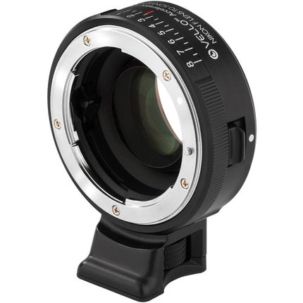 Adaptador de Lentes Vello Accelerator para Nikon F a Sony E Montura con Tripié Removible