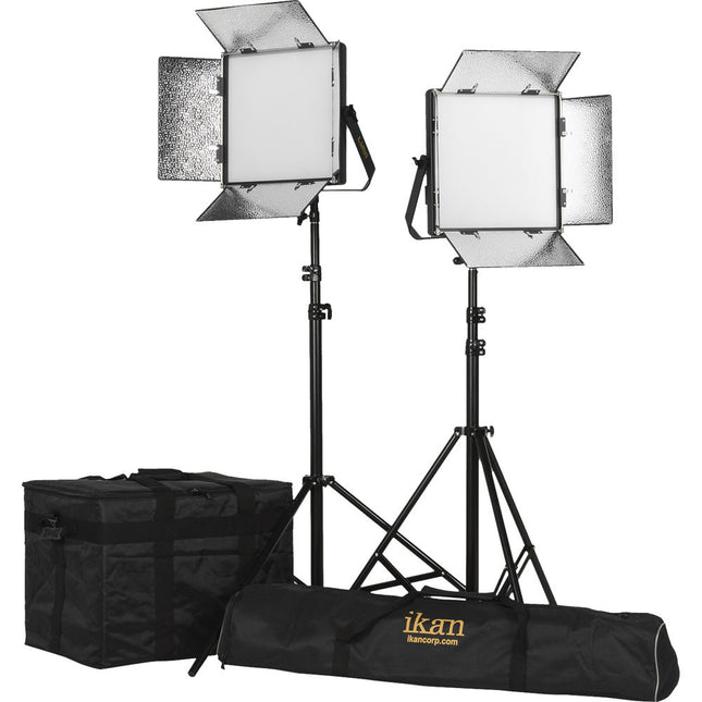 ikan Lyra 1 x 1 LED Panel Bi-Color 3200-5600K Kit con Soportes 8'