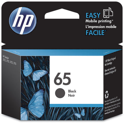 Cartucho de tinta negro HP 65 para impresoras Deskjet 3700 rendimiento 120 páginas