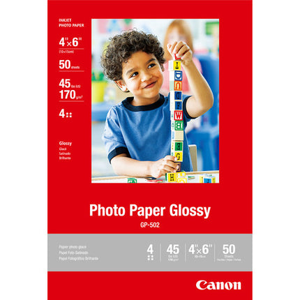 Canon PG-40 CL-41 Pack de Tinta con Papel Fotográfico Glossy 50 Hojas 4x6 pulgadas