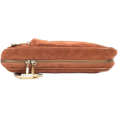 TaboLap Funda Estación de Trabajo para Laptop hasta 13 Pulgadas Piel Gamuza Marrón Saddle