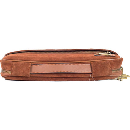 TaboLap Funda Estación de Trabajo para Laptop hasta 13 Pulgadas Piel Gamuza Marrón Saddle