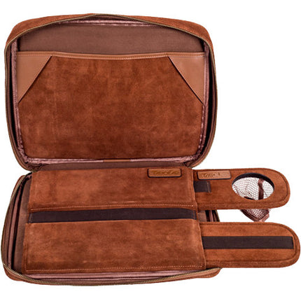 TaboLap Funda Estación de Trabajo para Laptop hasta 13 Pulgadas Piel Gamuza Marrón Saddle