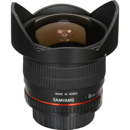 Samyang 8mm f3.5 HD Ojo de Pez para Nikon Montura F 180° y Capucha desmontable
