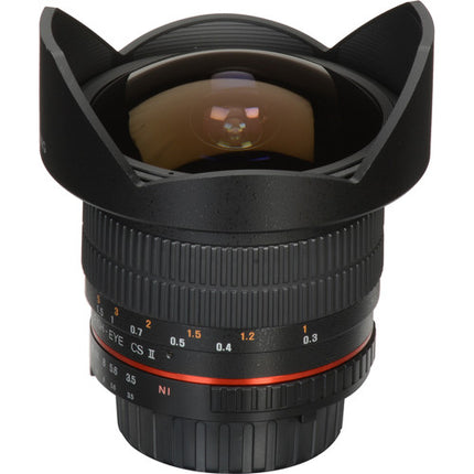 Samyang 8mm f3.5 HD Ojo de Pez para Nikon Montura F 180° y Capucha desmontable