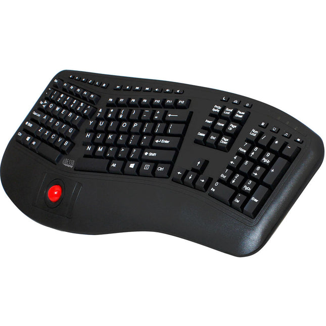 Adesso Tru-Form 3500 Teclado Ergonómico Inalámbrico 2.4 GHz con Trackball
