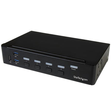 StarTech 4 Puertos USB 3.0 HDMI Switch KVM con Adaptador Universal
