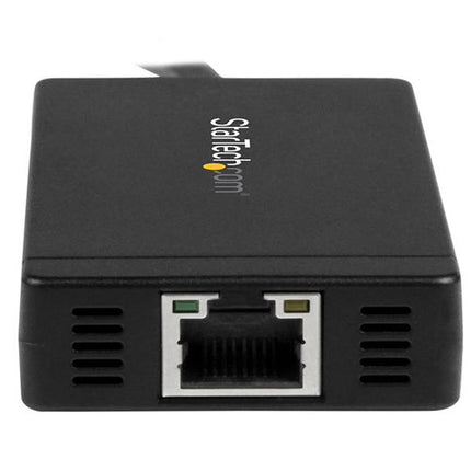StarTech Hub USB 3.0 3 Puertos con Ethernet Gigabit y Adaptador Universal