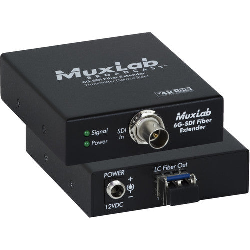 MuxLab Kit Extensor 6G-SDI sobre Fibra Óptica Monomodo LC 60 000 ft
