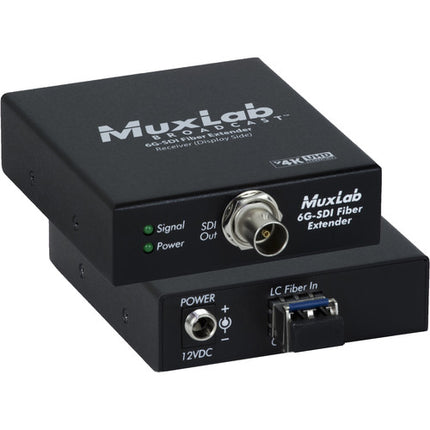 MuxLab Kit Extensor 6G-SDI sobre Fibra Óptica Monomodo LC 60 000 ft