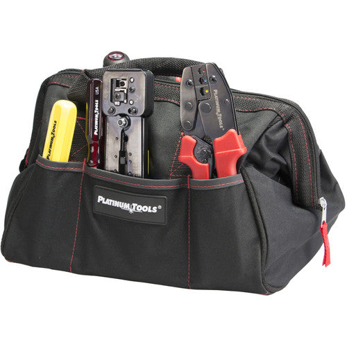 Bolsa para Herramientas Platinum Tools Big Mouth con Seis Bolsillos de Almacenamiento