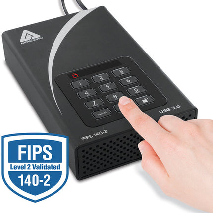 Apricorn 4TB Aegis Padlock DT disco duro externo AES 256-bit USB 3.2