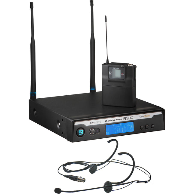 Electro-Voice R300-E Sistema de Micrófono Inalámbrico Omnidireccional con Alcance 45 m y Batería 14 h