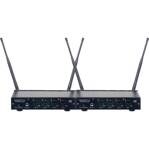 VocoPro Digital-Play-8 Sistema inalámbrico digital 8 canales 900 MHz 24 bits con micrófonos de diadema y solapa