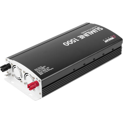 WAGAN SlimLine Inversor de Potencia 1500W 12 VDC a 115 VAC con 3 Salidas AC y 2 Puertos USB