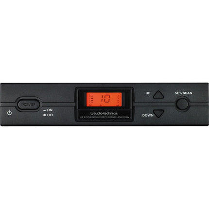 Audio-Technica ATW-2129b Sistema Micrófono Lavalier Inalámbrico 10 Canales 487-506 MHz con Bolsa y Accesorios