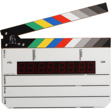 Denecke TS-3 Slate de Código de Tiempo Color Clapper con Display EL Retroiluminado