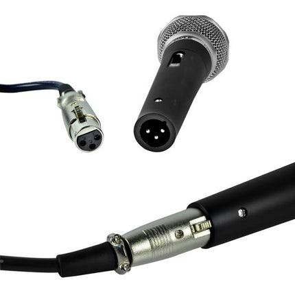 Pyle Pro Kit de 3 Micrófonos Dinámicos con Cables XLR y Estuche