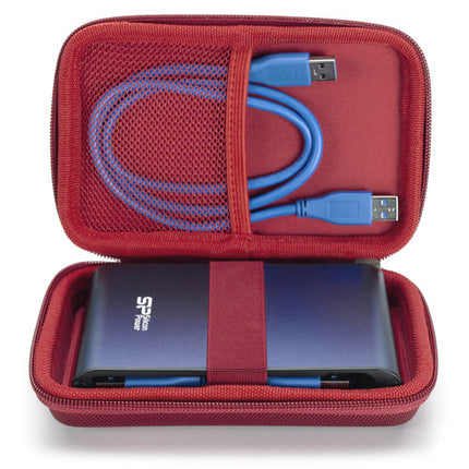 Oyen Digital Drive Logic DL-64 Estuche portátil para disco duro 2.5" rojo resistente con cierre y almacenamiento