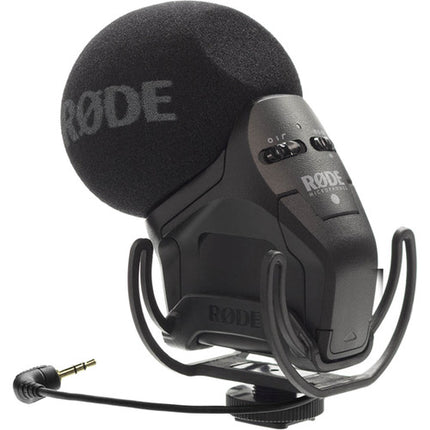 RODE Stereo VideoMic Pro Rycote Micrófono Estéreo para Cámaras DSLR Lyre Shockmount y Filtro de Corte 75Hz