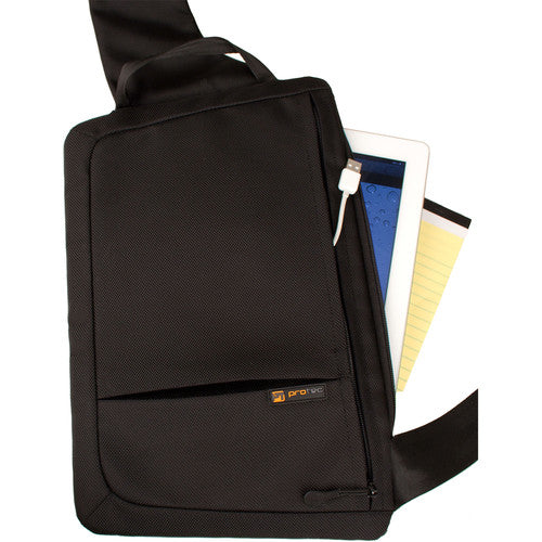 PRO TEC ZIP Sling para iPad Pro 12.9" Bolsa para Tablet y Notebook Negra resistente al clima