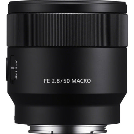 Sony FE 50mm f/2.8 lente macro montura E distancia mínima 16cm