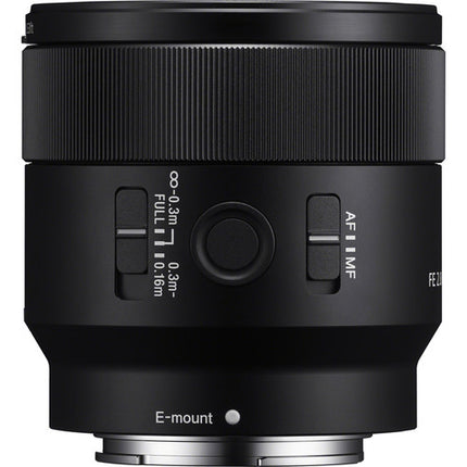 Sony FE 50mm f/2.8 lente macro montura E distancia mínima 16cm