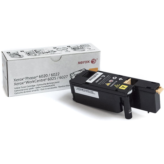 Cartucho de tóner amarillo Xerox para impresoras Phaser 6022 y Workcentre 6027 1000 páginas