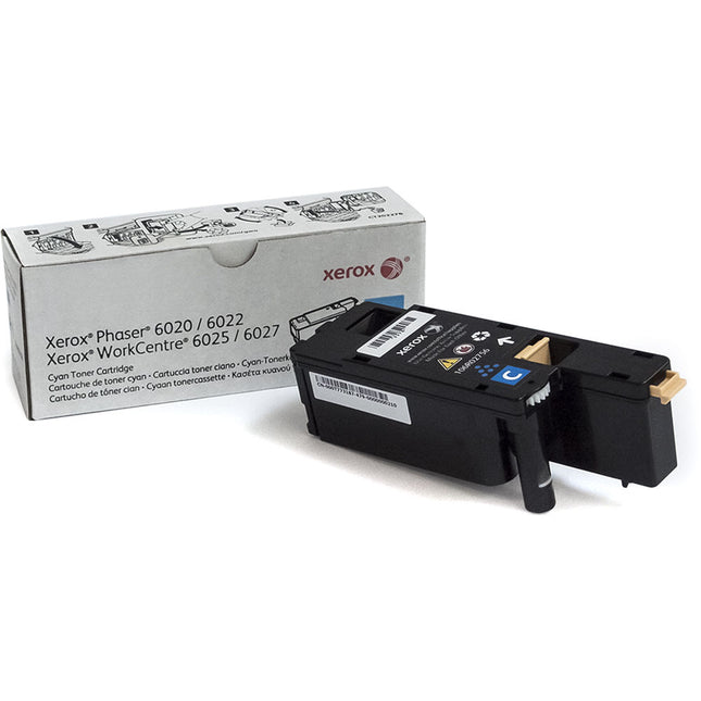 Xerox Cartucho de Toner Cyan para Impresoras Phaser 6022 Rendimiento 1000 Páginas