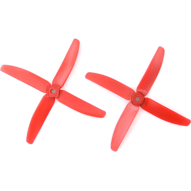 Gemfan Hélices Bullnose de Fibra de Vidrio Nylon 4 Cuchillas 5 Pulgadas 4 Pitch 2 Unidades Roja