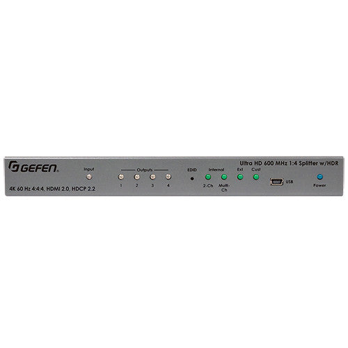 Gefen UHD 4K 600 MHz Divisor HDMI 1x4 con HDR Soporte 60 Hz 4 4 4