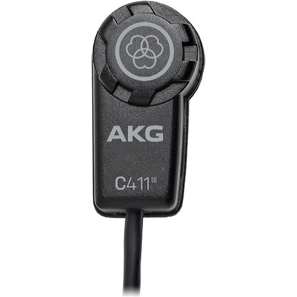 AKG C411 PP Micrófono Condensador Miniatura para Guitarra con Cable XLR 3-Pin 10ft Negro Mate