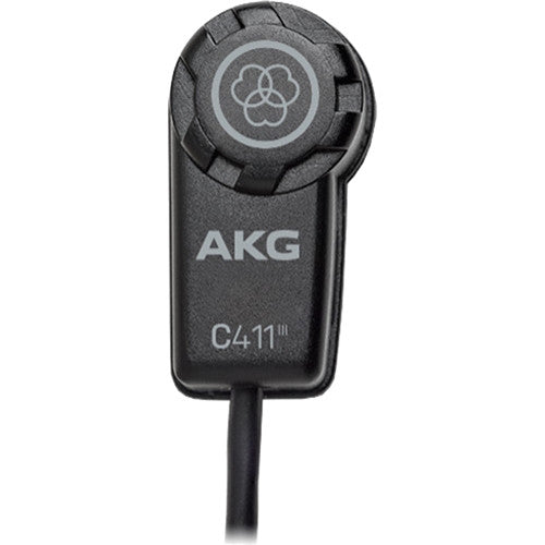 AKG C411 PP Micrófono Condensador Miniatura para Guitarra con Cable XLR 3-Pin 10ft Negro Mate