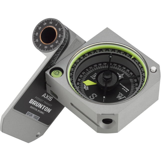 Brunton Axis 0-360 Pocket Transit brújula de bolsillo ángulo 0-360° precisión 0.5° gris