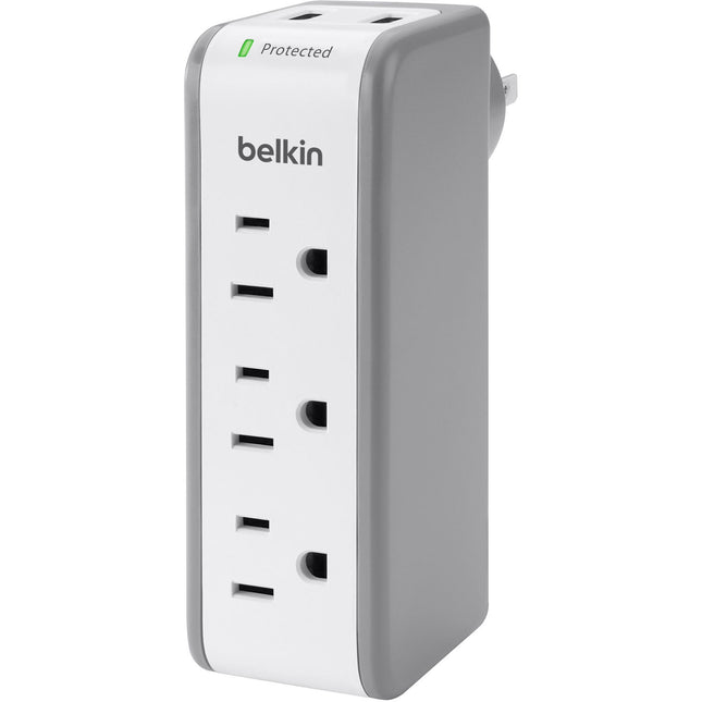 Belkin SurgePlus Protector de Sobretensión Viaje 3 Enchufes 2 Puertos USB 918 Joules
