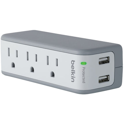 Belkin SurgePlus Protector de Sobretensión Viaje 3 Enchufes 2 Puertos USB 918 Joules