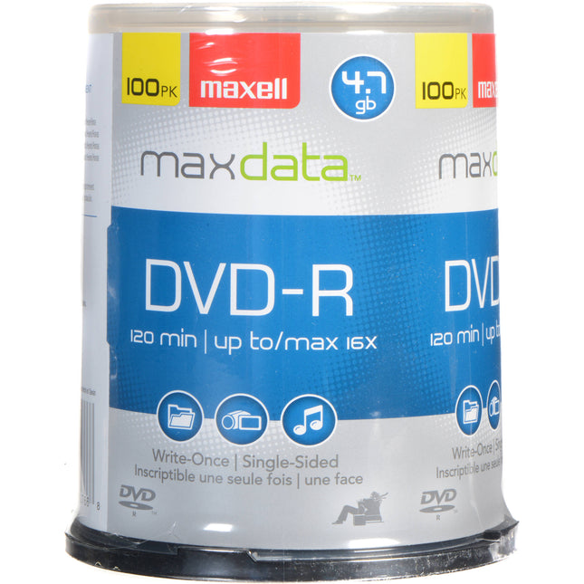 Maxell DVD-R 4.7GB 16x 120 Min Discos Pack de 100 unidades