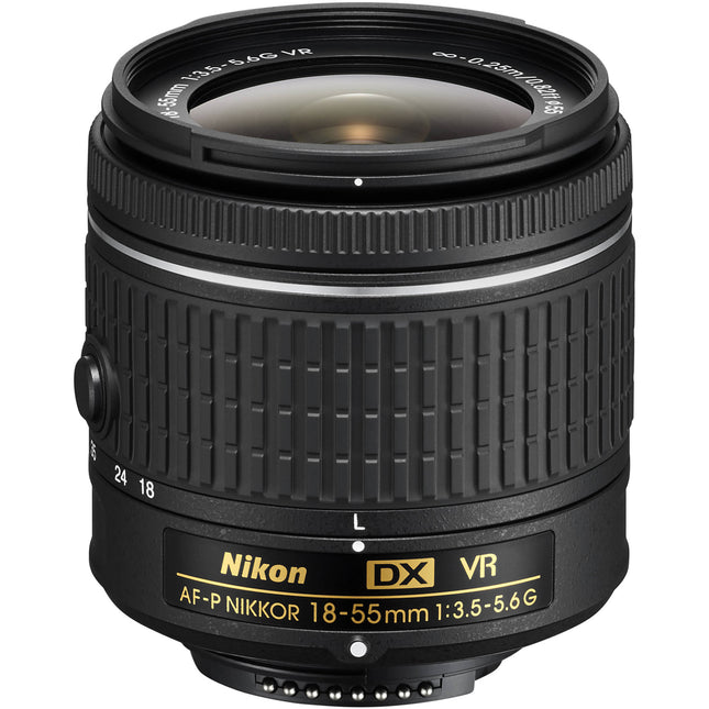 Nikon AF-P DX NIKKOR 18-55mm f3.5-5.6G VR Objetivo F-Mount DX 27-82.5mm Estabilizador