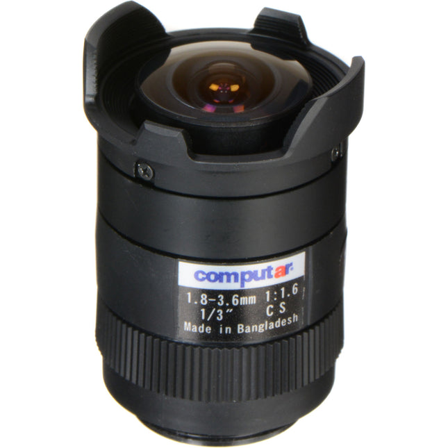 Computar CS-Mount Lente Varifocal 1.8-3.6mm para Cámaras 1/3" FOV 174°-99°