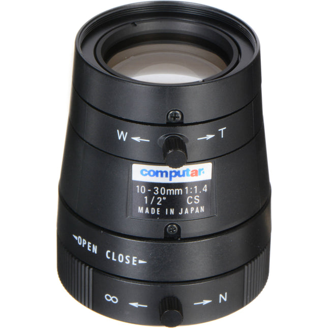 Computar CS-Mount lente varifocal 10-30mm f1.4 a 16 para cámaras 1/2"
