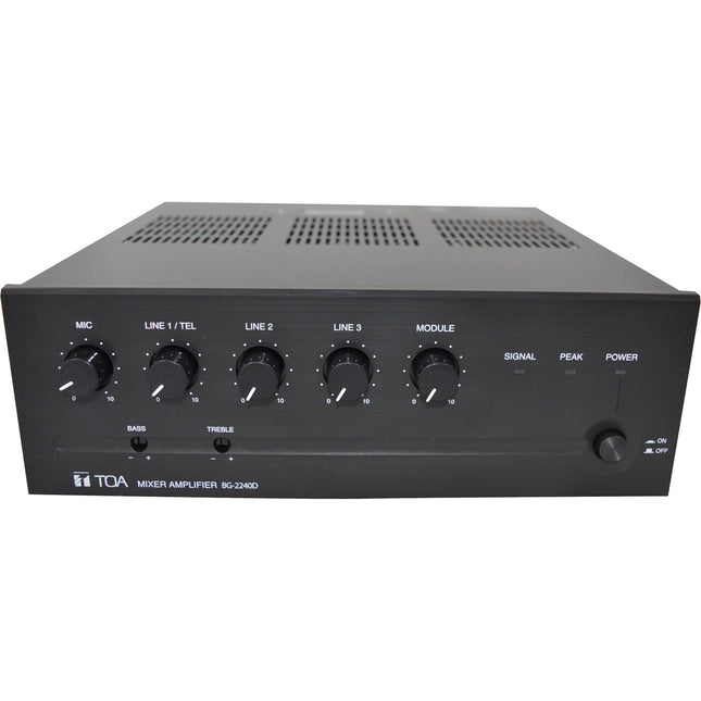 Toa Electronics BG-2240D-AM Amplificador Mezclador 240W 5 Entradas Control Volumen