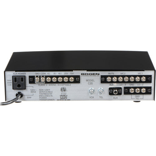 Bogen Classic Series C20 Amplificador de Audio 20W para Altavoces 4 8 16 Ohmios