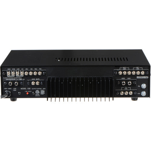 Bogen C60 Amplificador para Sonido Público 60W 4 Entradas 25V 70V