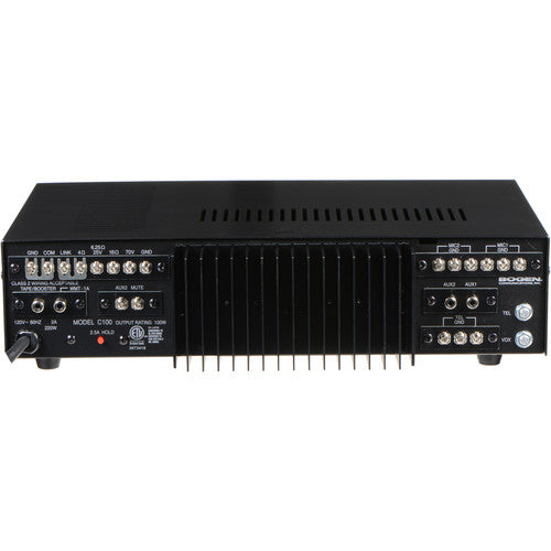 Bogen C100 Amplificador de Sonido Público 100W 4 Entradas 25V 70V