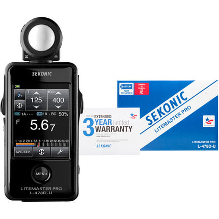 Sekonic LiteMaster Pro L-478D-U Medidor de Luz con Pantalla Táctil 2.7" y Rango -2 a 22.9 EV